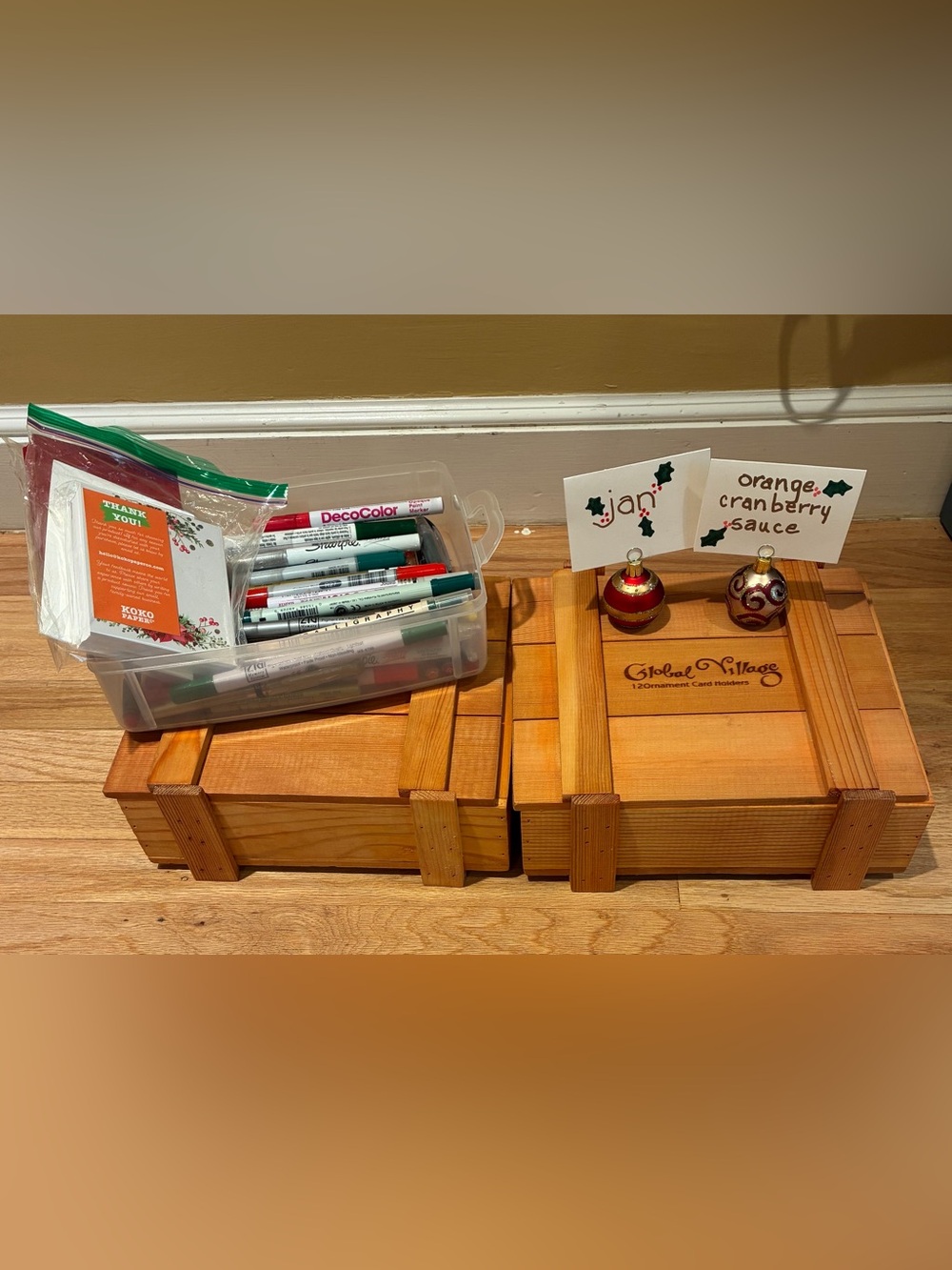 Vintage Mini Ornament Card Holders - Set of 22